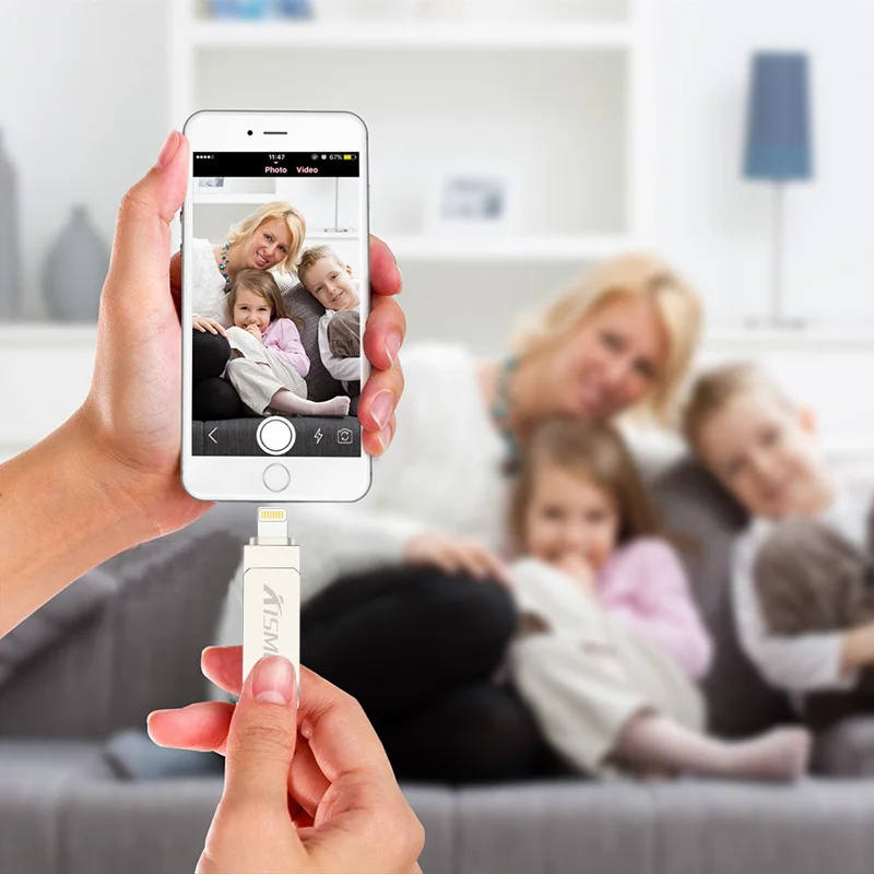 Kismo 2 в 1 USB флеш-накопитель OTG флеш-накопитель 32 Гб 64 Гб 128 ГБ Lightning USB карта памяти для iPhone X 8 7 6 Plus 6S 5S usb-накопитель