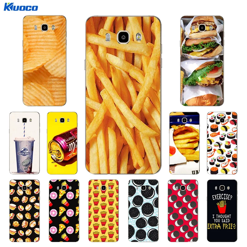 DIY для Samsung Galaxy J7 2015/2016/2017 чехол J700/J710 J730 S4 S5 мягкий TPU с принтом фаст-фуда |