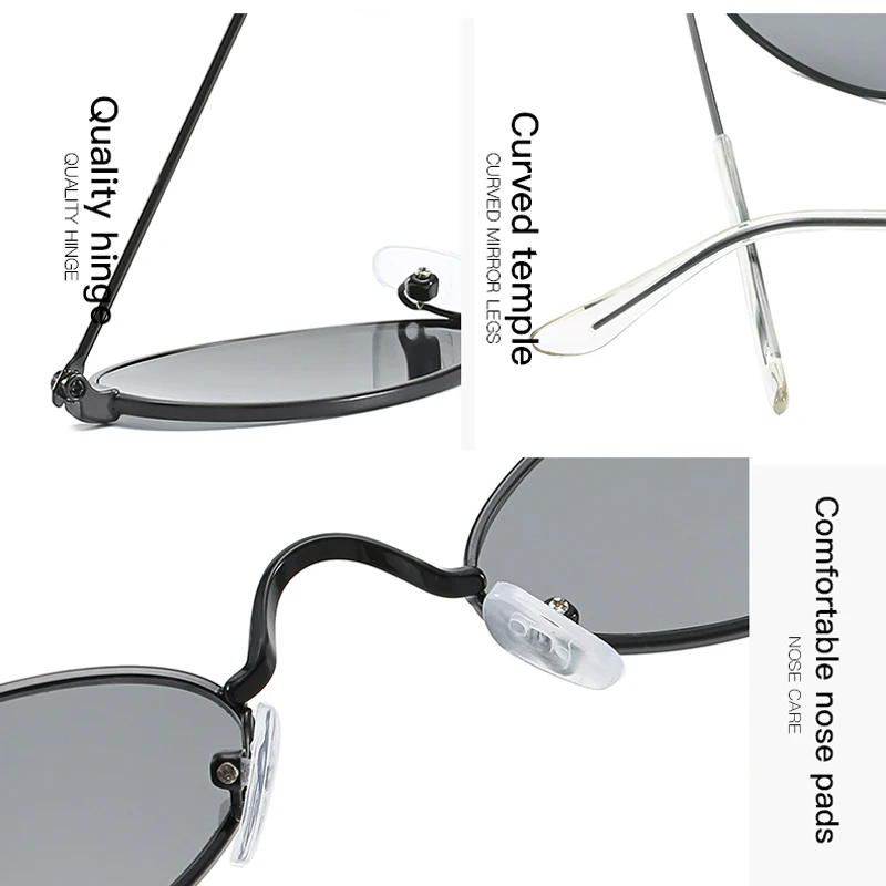 Брендовые дизайнерские маленькие круглые овальные солнцезащитные очки для