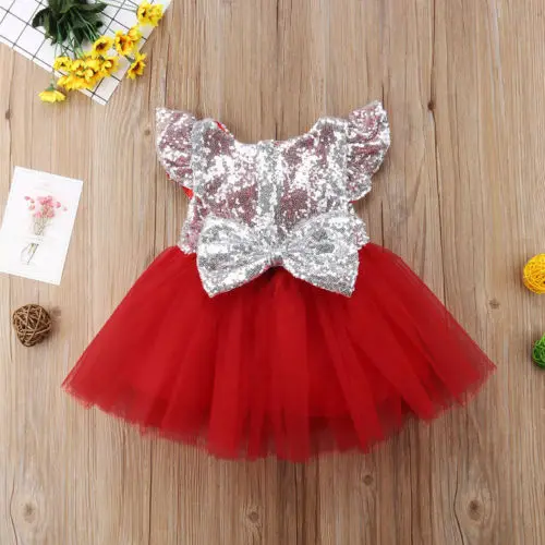 Kid Girl Summer Sequin Tulle Princess Dress Clothes Flower Baby Girls Dresses Kids Prom Pageant Party Formal Tutu | Детская одежда и