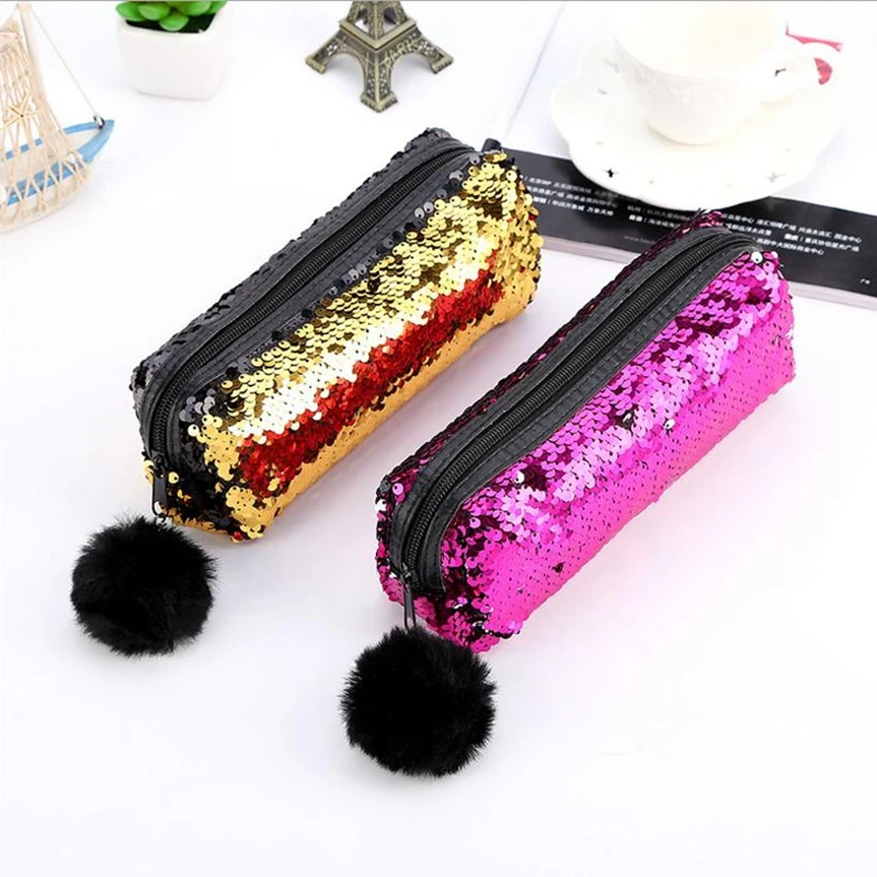 Волосы шариковая ручка сумка пенал блесток косметичка кошелек мешок