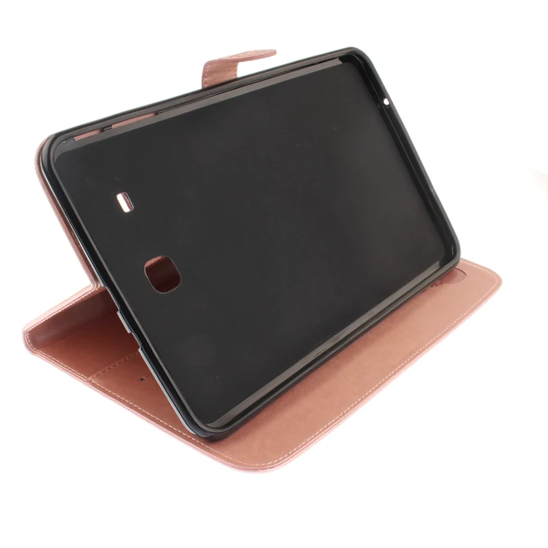 Тонкий чехол из искусственной кожи с рисунком панды для Samsung Galaxy Tab E 9,6 T560 T561 9,6 дюймов подставка с держателем для карт чехол для планшета+ пленка+ ручка