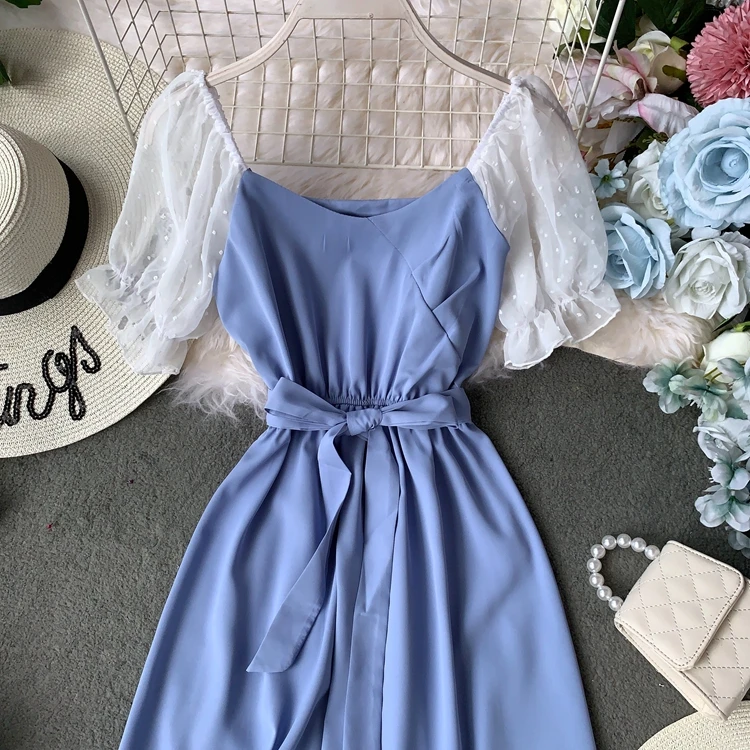 2019 летнее женское шифоновое лоскутное пляжное платье с оборками и круглым