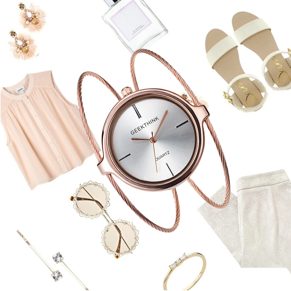 Часы GEEKTHINK женские кварцевые уникальные модные брендовые дамские часы с