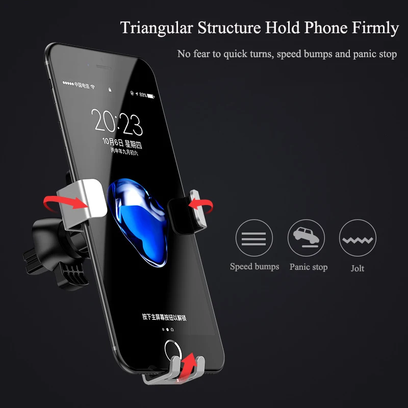 Автомобильный держатель для телефона универсальный apple iPhone 8X7 6 Plus Samsung galaxy s9 j3 Note S8