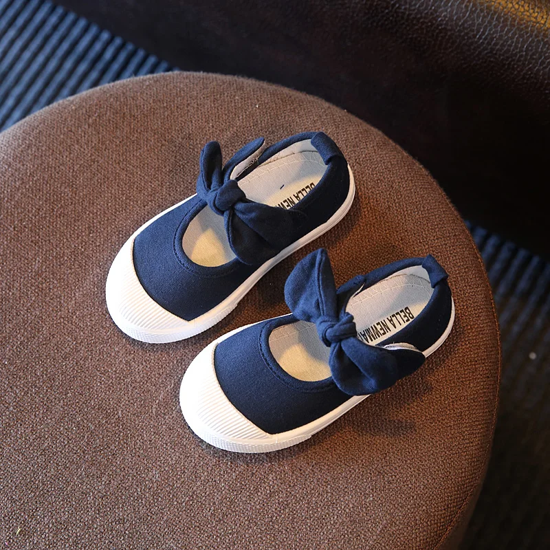 Fall 2020 Children Shoes Girls Canvas Fashion Bowknot Comfortable Kids Casual Sneakers Toddler Princess | Детская одежда и обувь