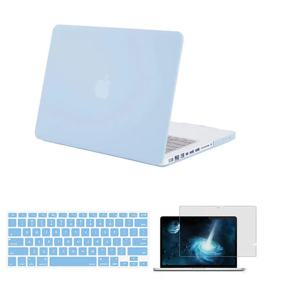 MOSISO ноутбука Пластик матовый чехол для Macbook Pro 13 компакт-дисков A1278 год 2008-2012+ силиконовый КБ крышка+ Экран протектор - Цвет: Airy Blue