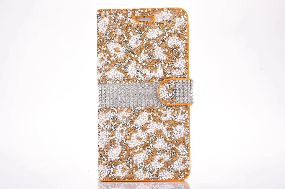 Желе алмаз магнитного притяжения PU кожаный бумажник чехол с карт памяти для iPhone 7