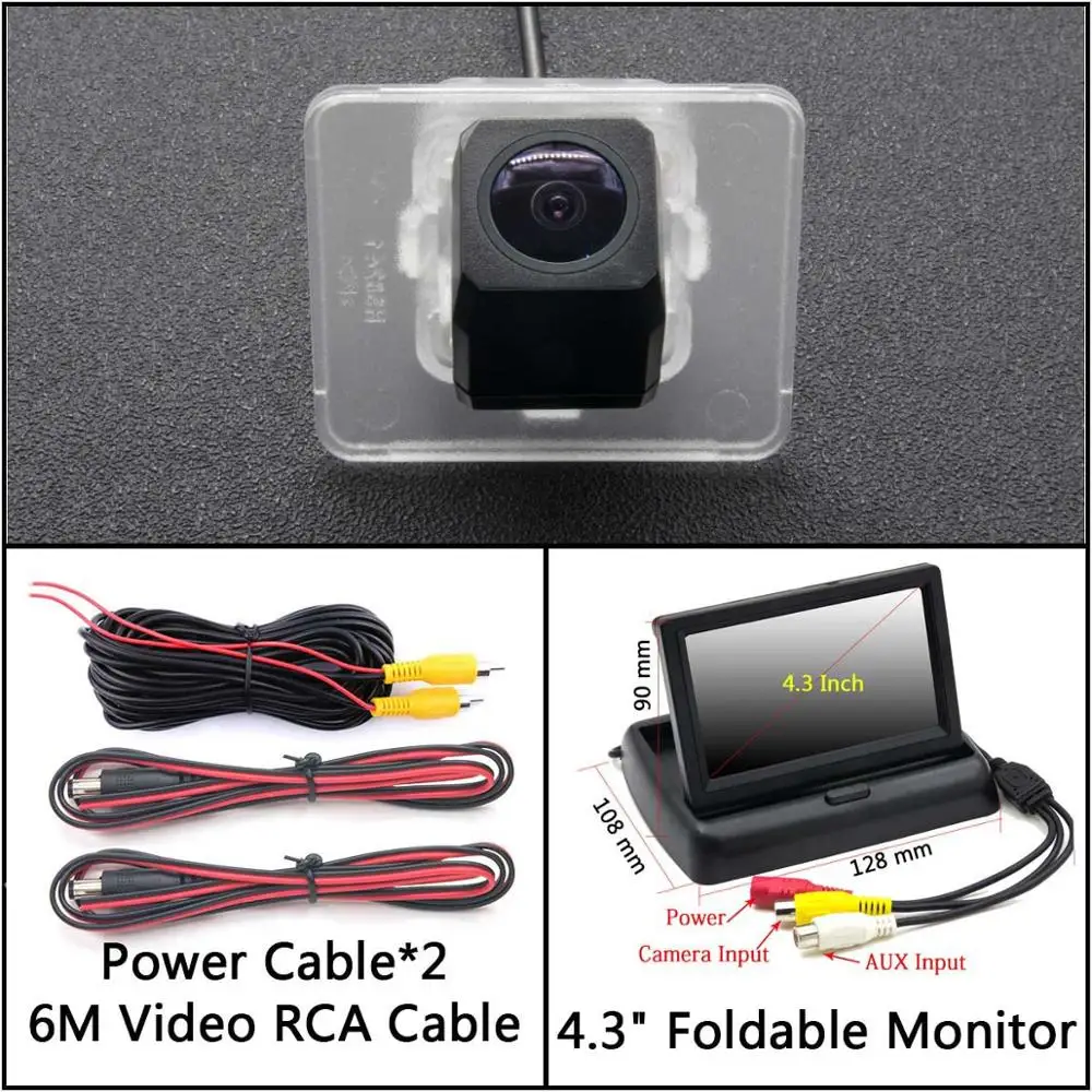 Cam N 4.3 inch Fold Full HD резервная камера заднего вида для Kia Optima K5 Cerato K3 для hyundai i40 Sedan Автостоянка ЖК-зеркало монитор камера заднего вида - Название цвета: Cam N 4.3 inch Fold
