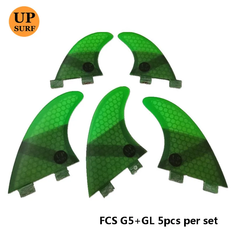 Green 5pcs Fcs quad G5+ GL для серфинга tabla de surf тяги для серфинга сотовые из стекловолокна quilla surf fcs ailerons - Цвет: Green 5pcs