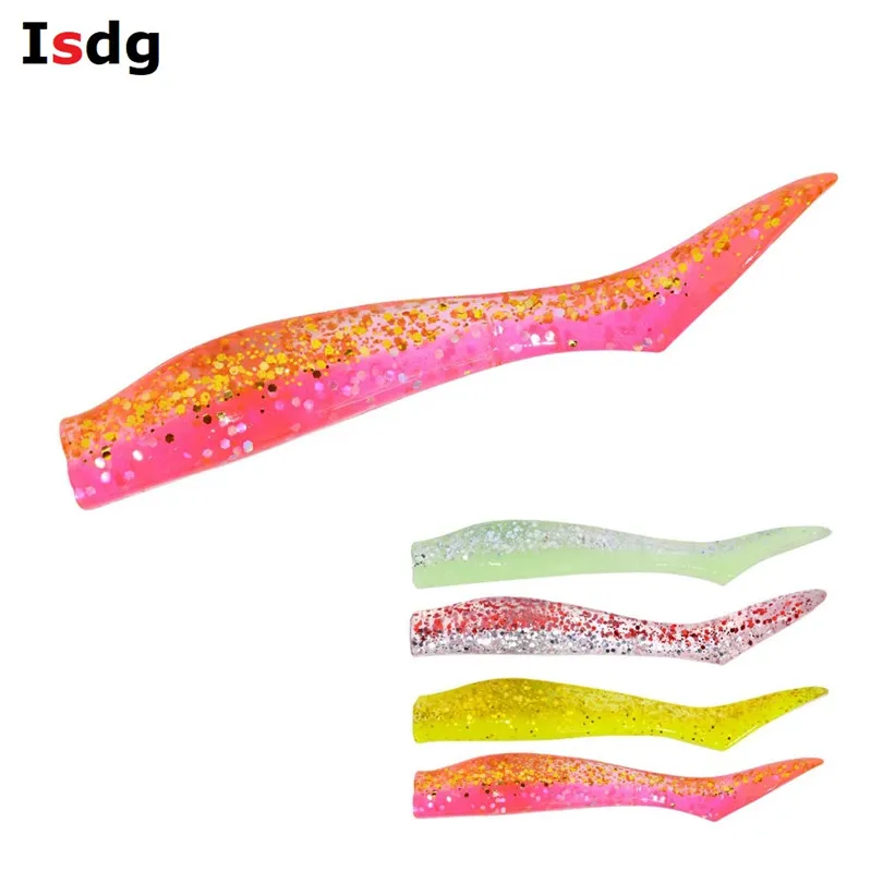 4 шт./лот двухцветная Мягкая приманка с хвостом 9 см 7 5 г мягкая рыболовная тиддлер