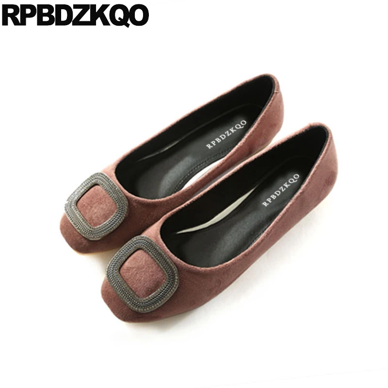 Коричневые женские балетки на плоской подошве с цепочкой Свадебные со стразами