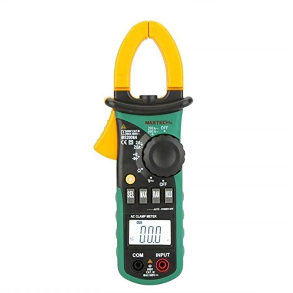 MASTECH MS2008A Цифровые токоизмерительные клещи Автоматический диапазон