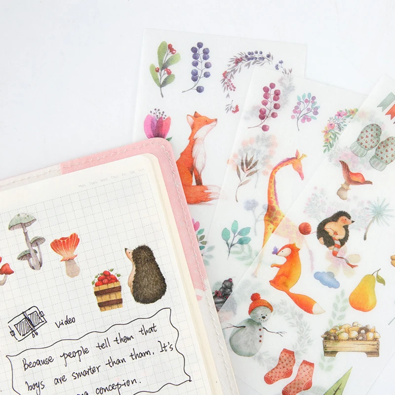 15 упаковок/партия kawaii Мультфильм гений серии клейкая наклейка DIY декоративные