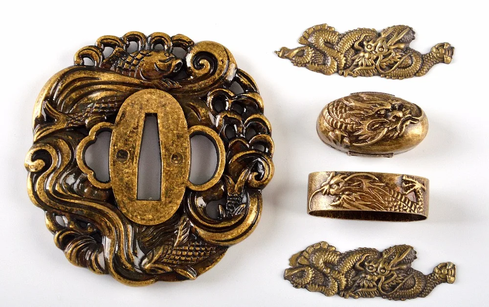Высокосортный Нежный набор меч из сплава аксессуары Tsuba Menuki Fuchi Kashira для японского