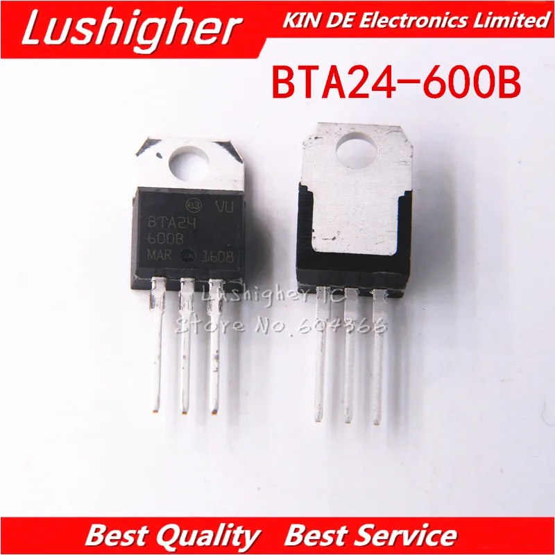 10 шт. BTA24-600B TO220 BTA24-600-220 BTA24 24-600B | Электронные компоненты и принадлежности