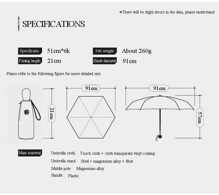 Складывающийся зонт из стекловолокна с ручкой для бейсбола черный виниловый