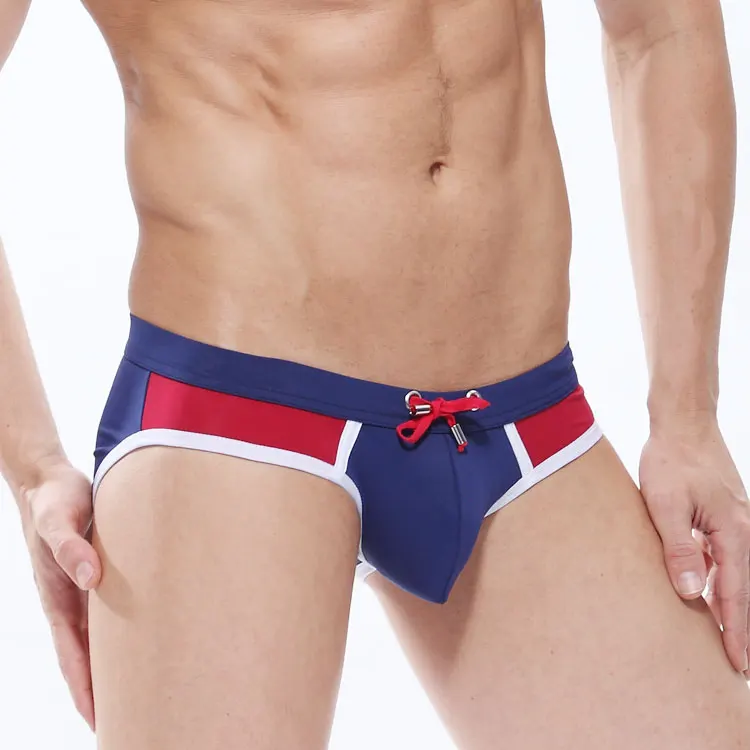 dark blue Мужские шорты для плавания Manview, нейлоновые пляжные шорты, сексуальные мужские плавки с внутренней подкладкой - Цвет: dark blue