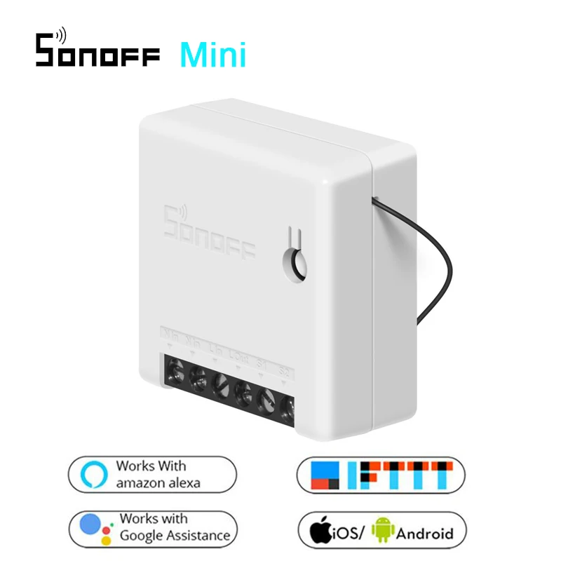 Sonoff MINI DIY Smart Switch 10A 2 way дистанционное управление Wifi переключатель Поддержка