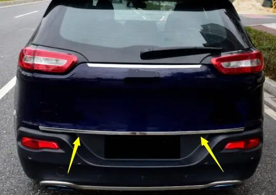 

Chrome Rear Trunk Trim Tailgate Garnish For Jeep Cherokee 2016 2017 2018 Back Door Cover Styling Sticker Molding