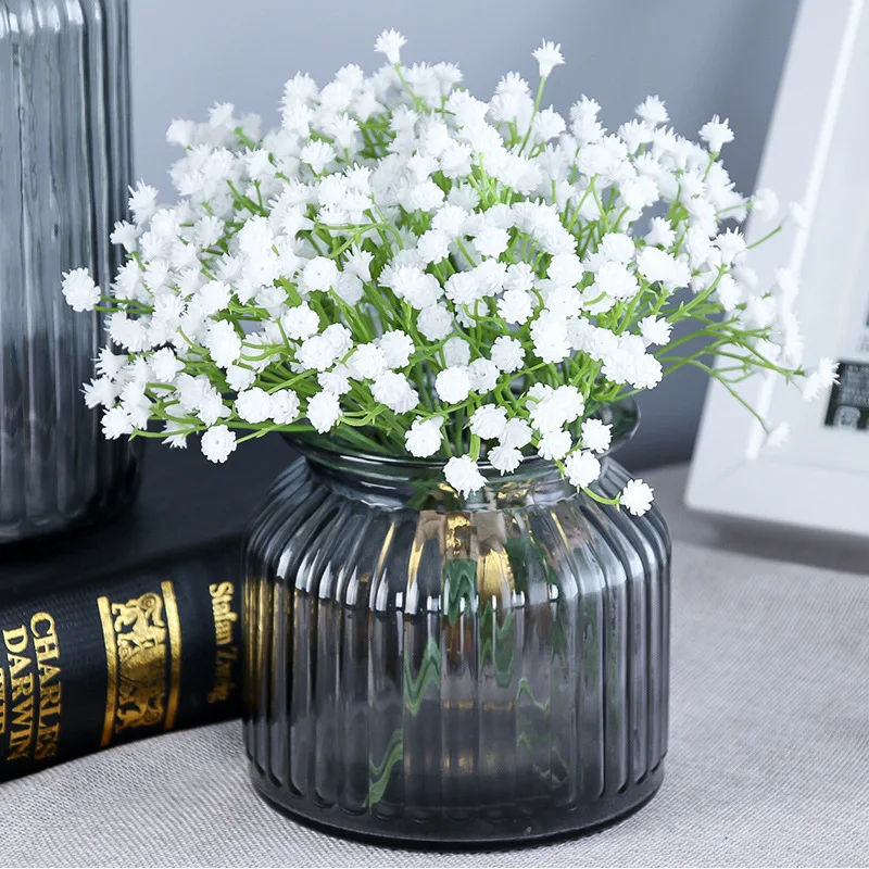 Один пластиковый букет ПУ моделирование Gypsophila Свадебные букеты Искусственные цветы искусственные растения