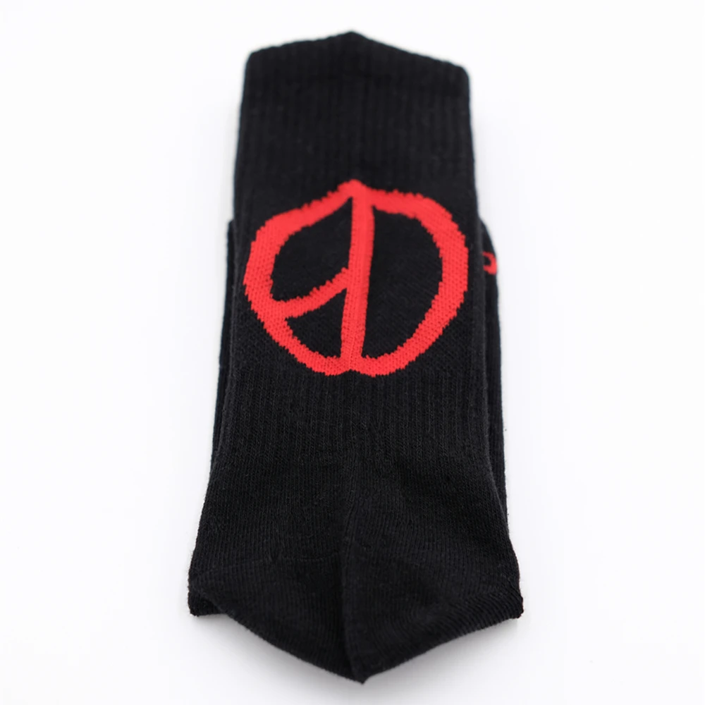 Мужские весенне-осенние хлопковые носки с логотипом Anti-War модные уличные в стиле