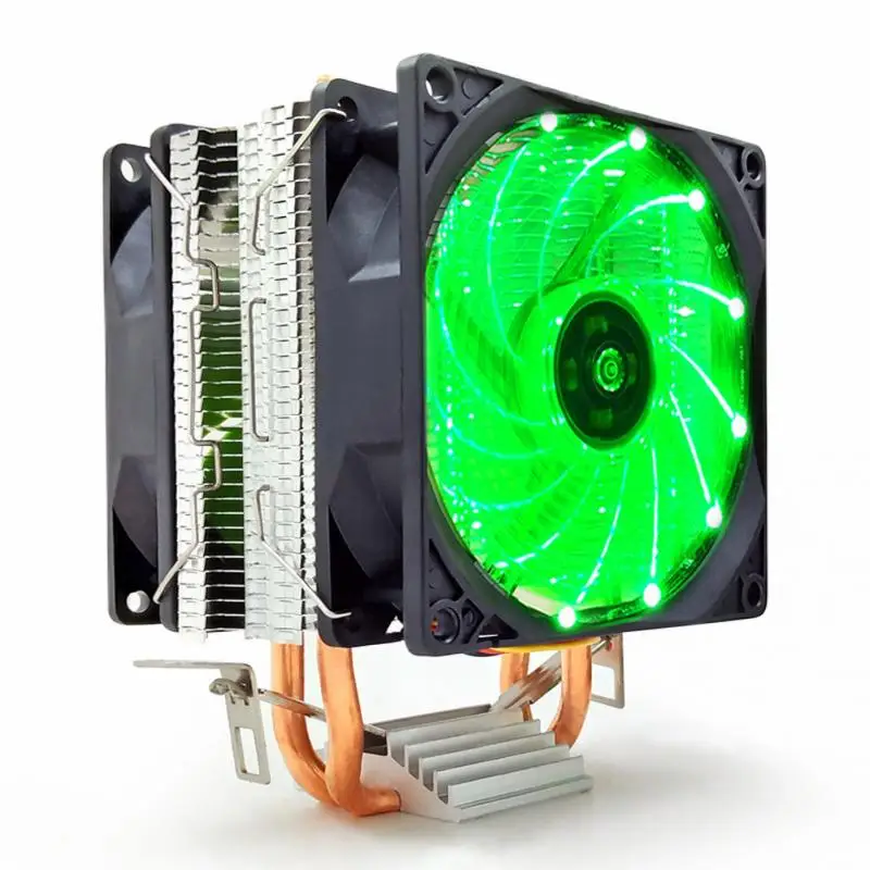 Гидравлический подшипник CPU кулер 3 pin двойной вентилятор для Intel AMD компьютерная