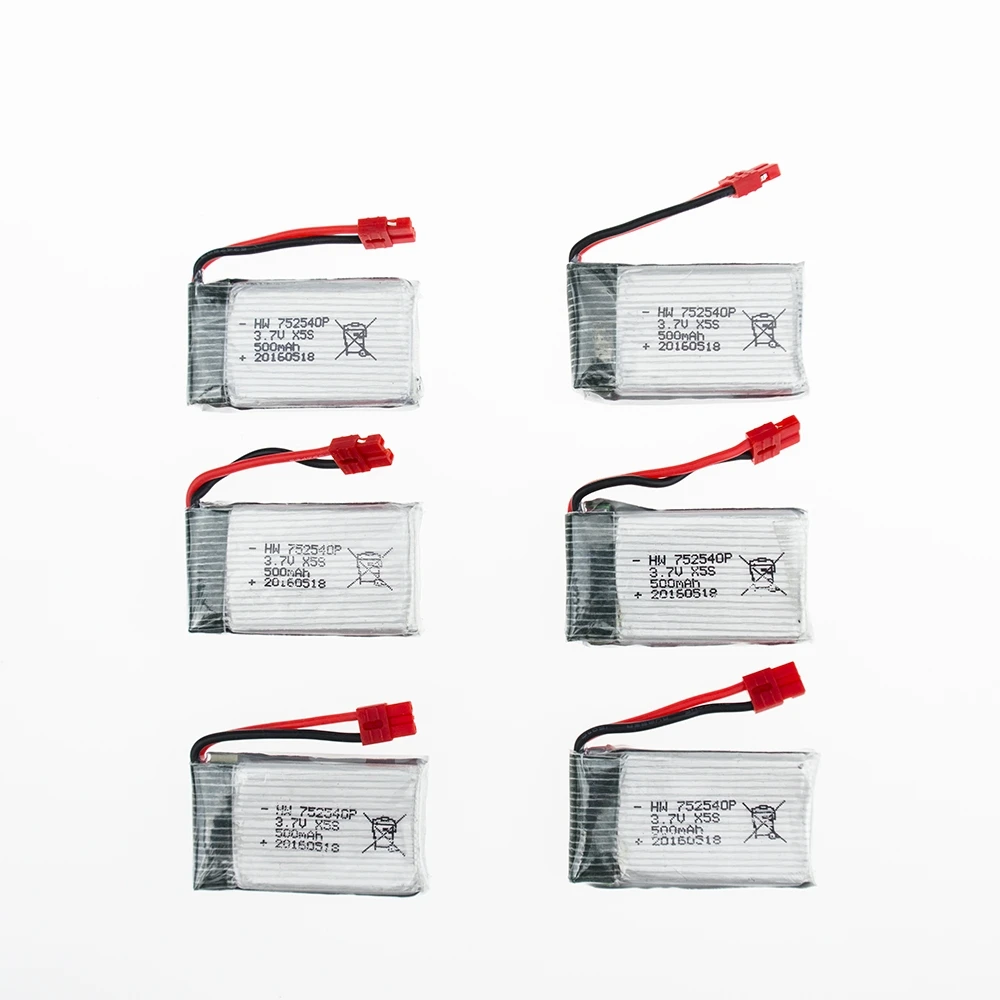 6 шт. 3 7 V 500mAh Li-po батарея с usb быстрым зарядным устройством для Syma X5HC X5HW RC Quadcopter