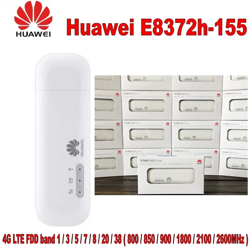Unlocked Huawei E8372h 155 Modem Router 150Mbps 4G LTE Wireless WiFi USB Router| |