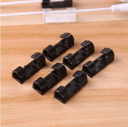 20pcs Black 20 шт., устройство для сматывания шнуров, органайзер для дома и офиса, зажим для фиксации проводов, зарядное устройство, держатель для кабеля, зажимы, настольный набор, принадлежности - Цвет: 20pcs Black