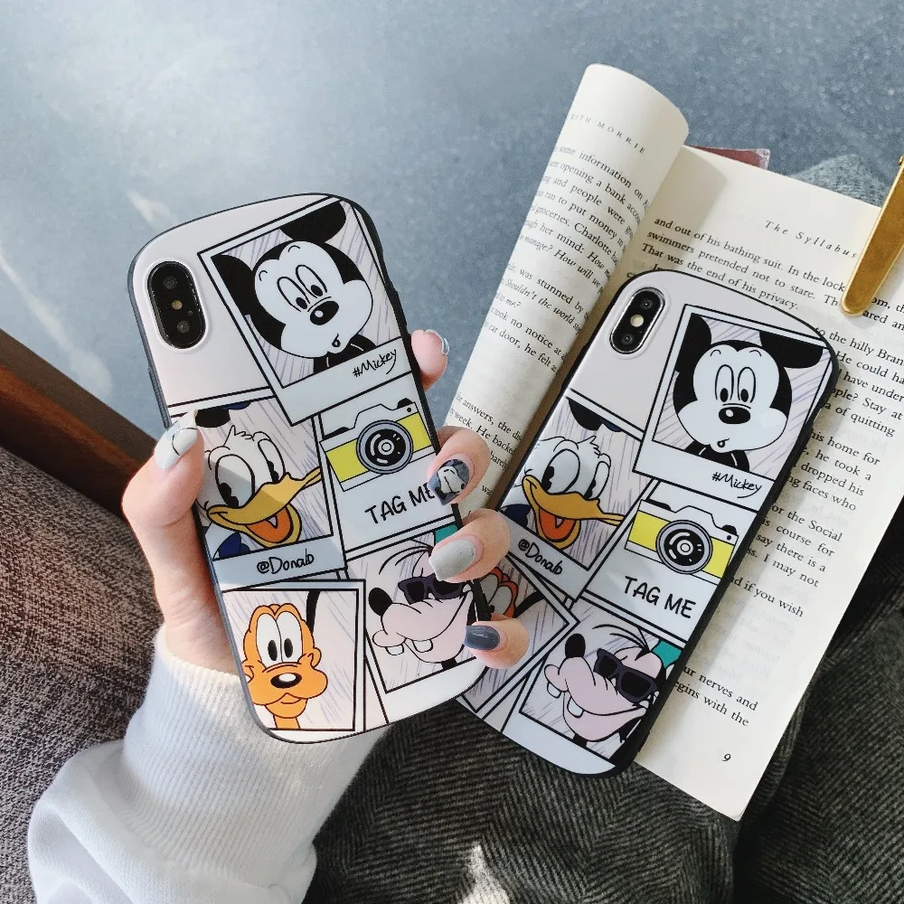 ORYKSZ роскошный мягкий чехол для телефона с рисунком Микки Дональда Дака iPhone X 6 6s 7 8