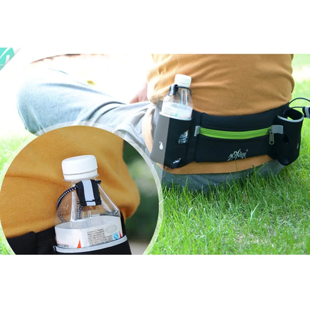 Gym Bags Running Waist Pack Unisex Lightweight Snug Fanny with Dual Bottle Holder Outdoor Sports | Спорт и развлечения