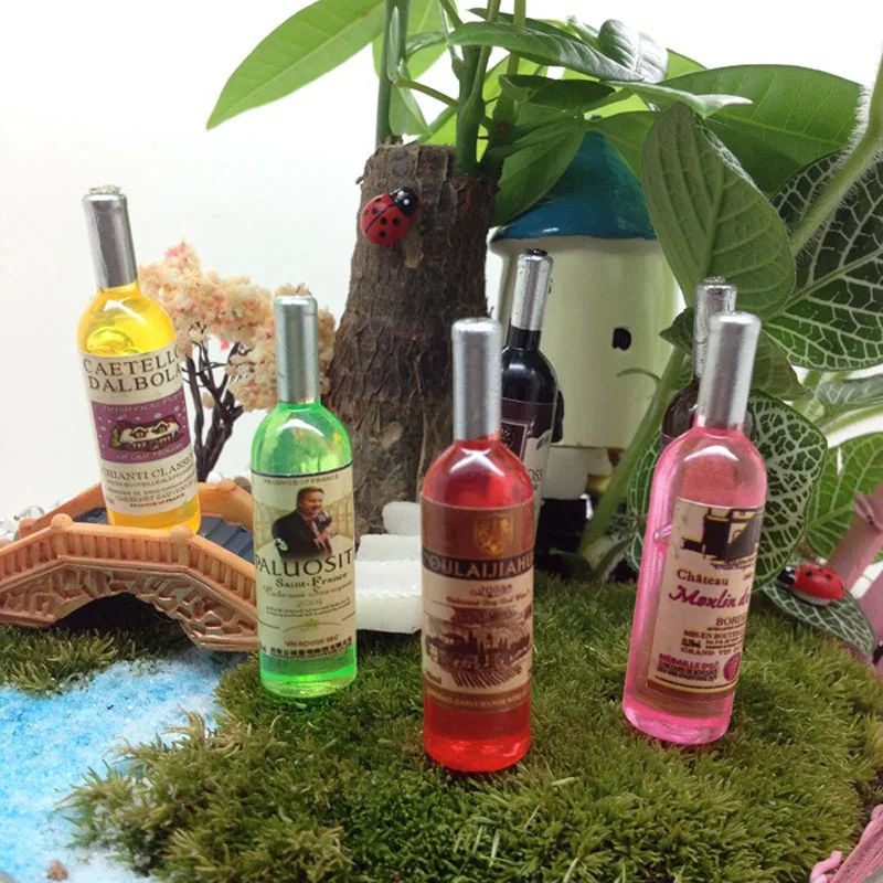 Миниатюрная сказочная бутылка для вина украшение дома и сада миниатюрное