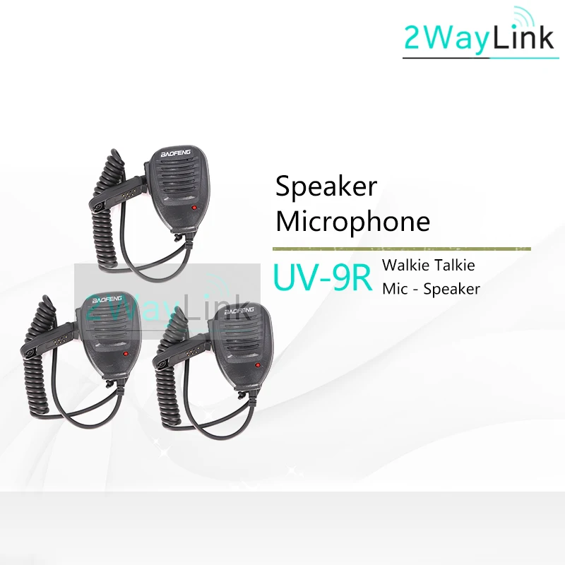 3PCS Микрофон BAOFENG для UV-9R/UV 9R/BF-A58/BF-9700, совместимый с UV-5R WP/UV-5S/UV-XR/GT-3WP/UV-9R Плюс Радио - Цвет: 3PCS