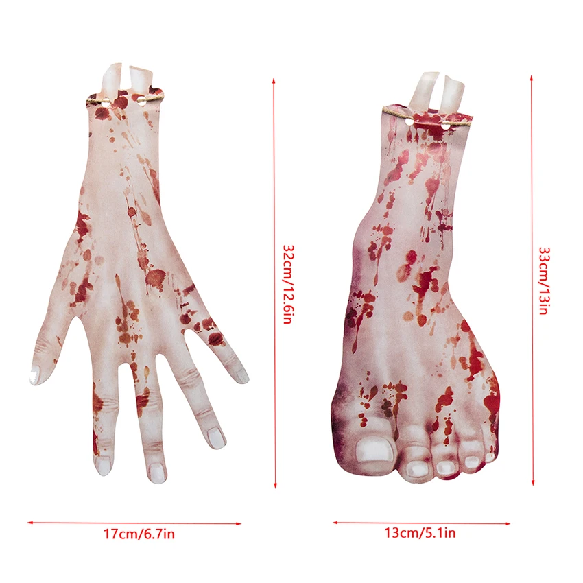Горячая Распродажа украшение на Хэллоуин Висячие руки страшные кровавая