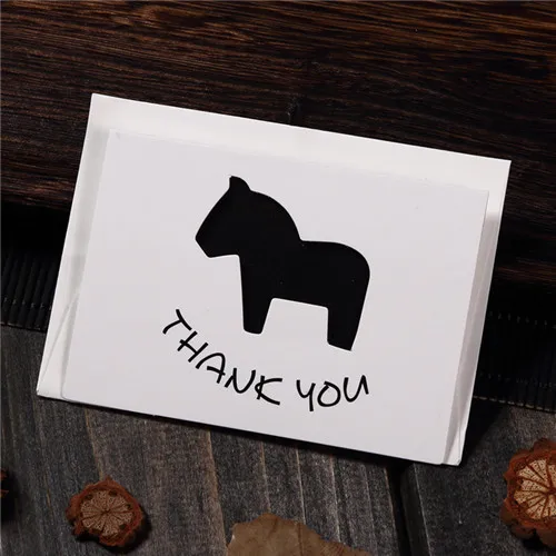 Horse Подарки креативные открытки на день рождения конверт 3D всплывающие бумажные поздравительные открытки оригами каваи ручной работы День Святого Валентина лазерная резка - Цвет: Horse