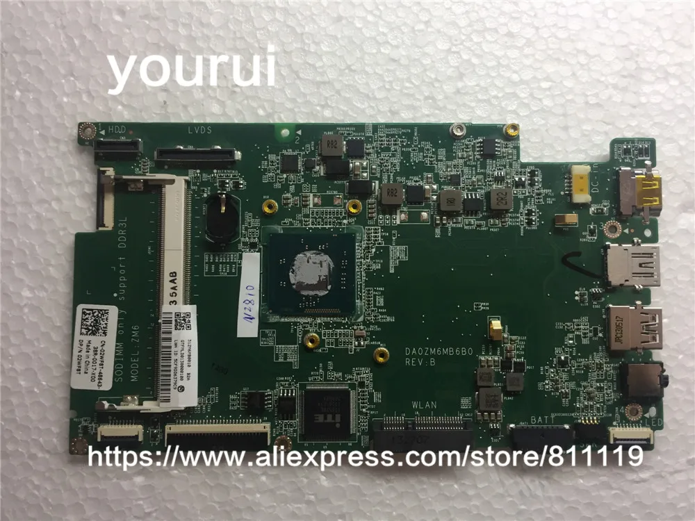 

yourui For Inspiron 11-3138 CN-02WF8T 02WF8T 02WF8T DA0ZM6MB6C0 With N2810