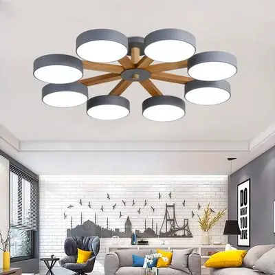 

Modern Nordic ceiling Lights macaron Color simple design Ceiling Lamp 8 arm Fixture For Living Room Bedroom round corridor lamp