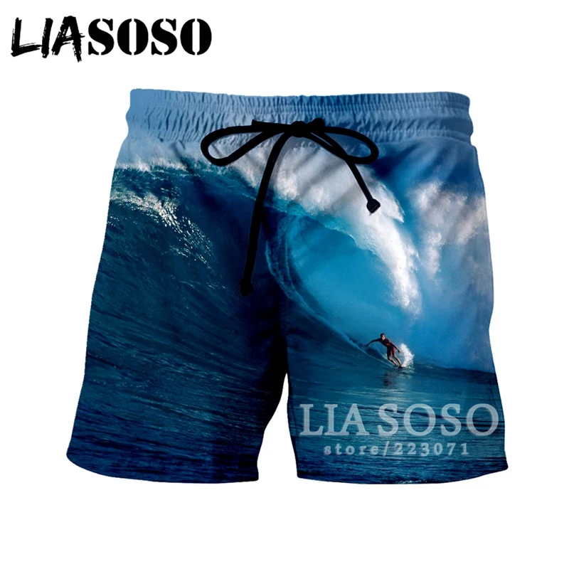Мужские и женские шорты LIASOSO свободные в стиле хип-хоп с 3D принтом для