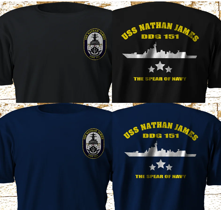 

2019 Fashion New Uss Nathan James Ddg-151 Us Navy Seal The Last Ship Tv Series T-Shirt S-4Xl Tees