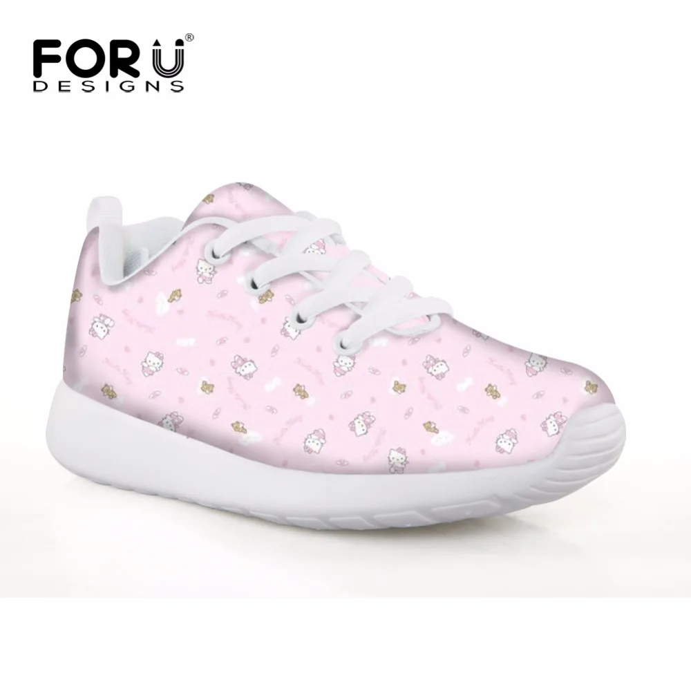 FORUDESIGNS/Осенняя спортивная обувь с милыми кошками для детей кроссовки мальчиков