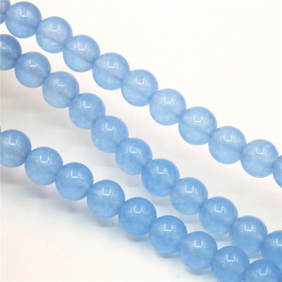 Модные бусины ювелирные изделия многоразмерные небесно-голубые полудрагоценные