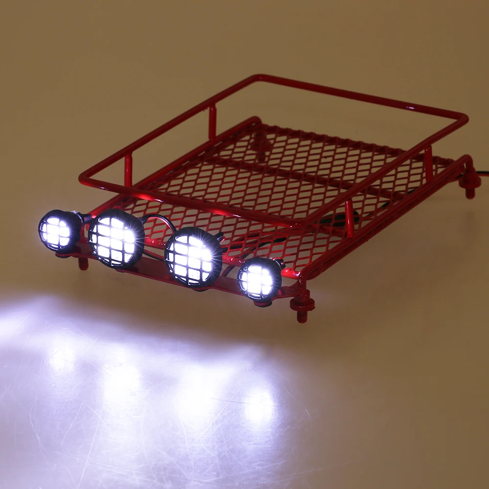 Багажная полка Austar на крышу светодиодный светильник для 1/10 1/8 RC Cars Bar Rock Crawler Rally 4WD