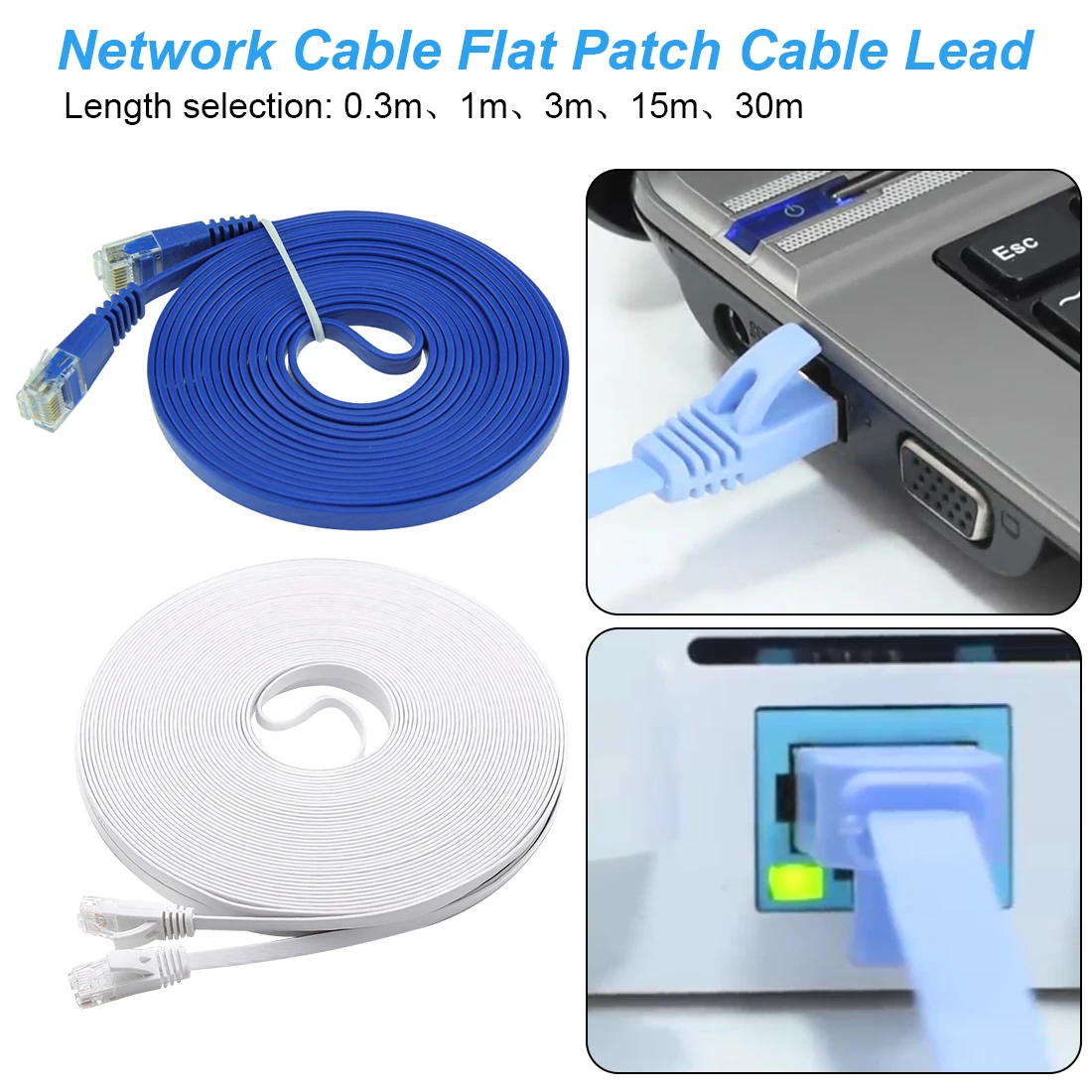 Ethernet CAT6 Интернет плоский сетевой кабель Шнур патч провод RJ45 для ПК маршрутизатор