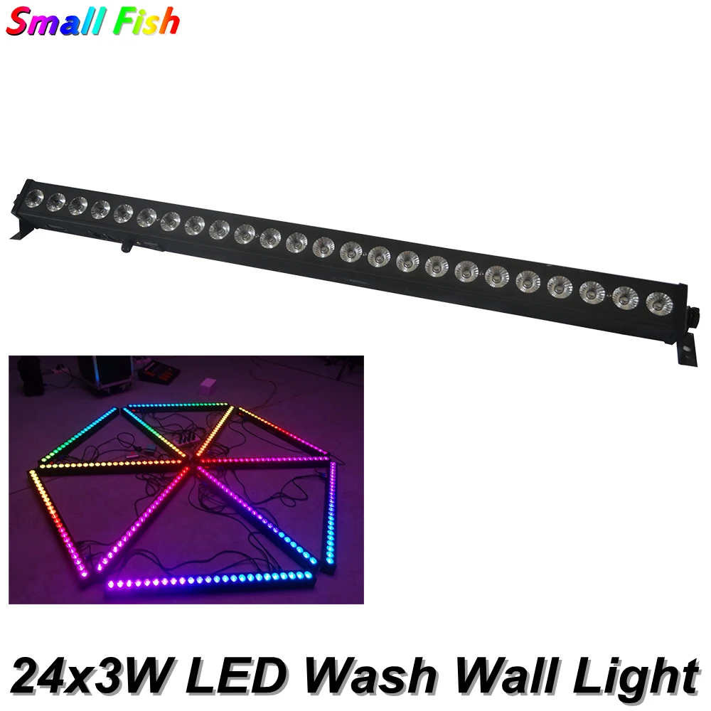 

With Horse Race Effect DJ Lighting 24x3W RGB 3IN1 LED Wash Wall Light DMX512 Sound Party DJ Disco Line Bar Wash Stage Light