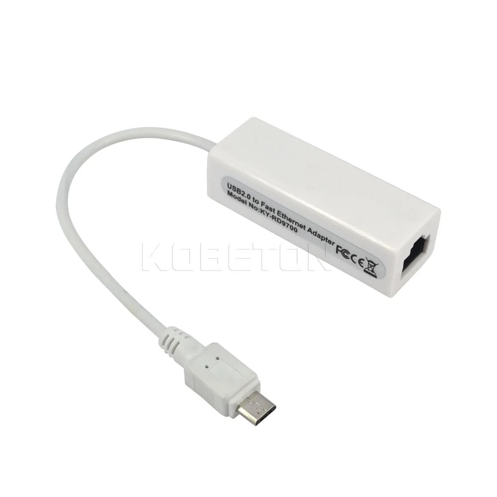 Адаптер сетевой карты kebidu Micro USB 2 0 к Ethernet RJ45 адаптер 10/100 Мбит/с для Android ПК