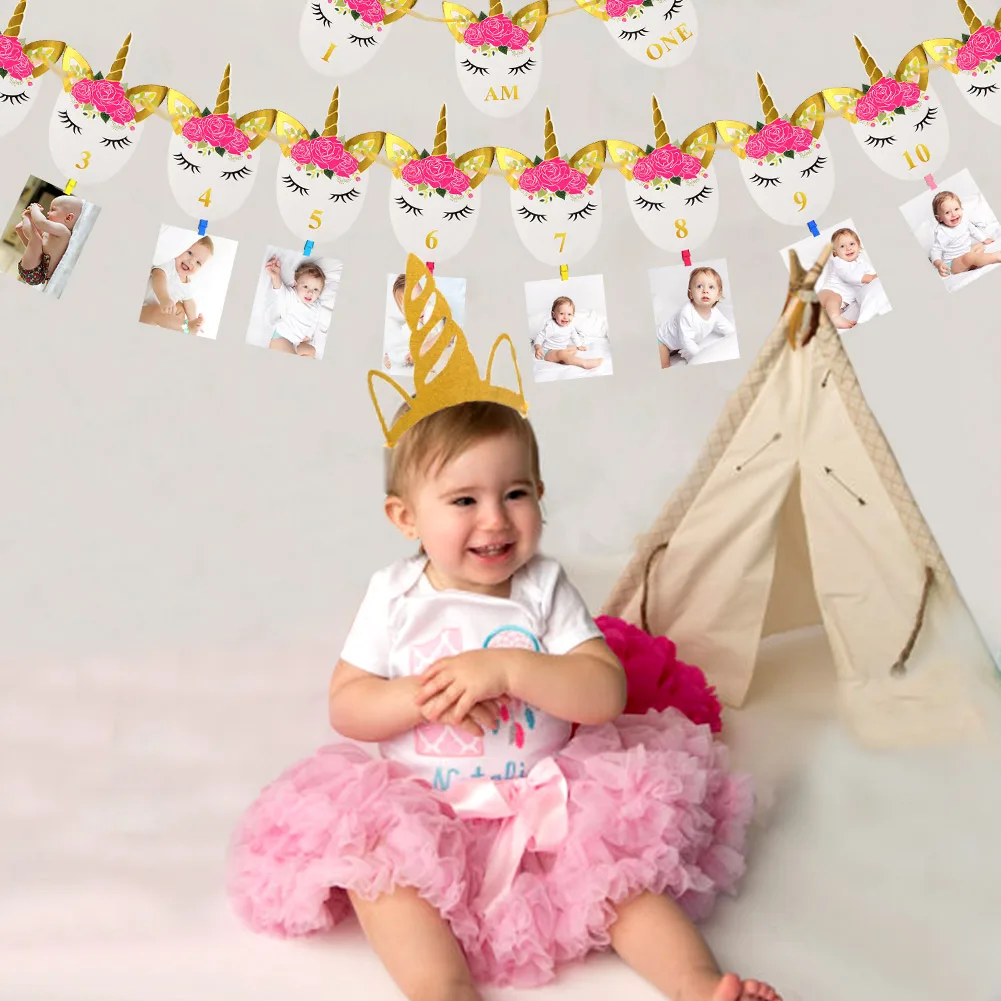 OurWarm Единорог вечеринок мультфильм Единорог Dream Catcher Конфеты мешочек фон Baby Shower День рождения украшения