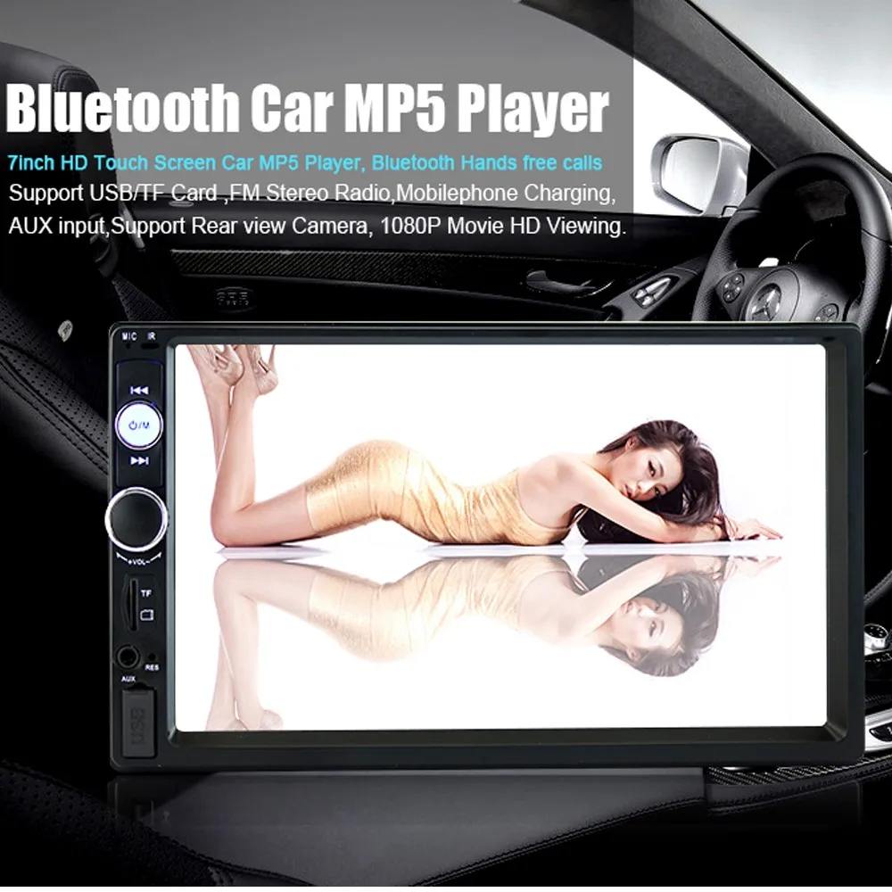 2 din Car MP5 MP4 Multimedia Player FM Auto Radio 7&quot Touch In Dash Autoradio Bluetooth Rear View Camera Remote Control 7023B |