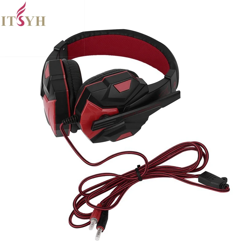 ITSYH 3 5 мм Surround игровая стереогарнитура с микрофоном для PC Красный цвет XP S