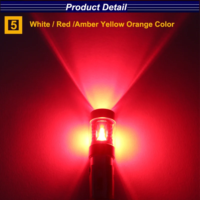 Eseastar 2 шт. 1157 BAY15D светодиодная лампа P21/5 Вт BAU15S H4 H7 9005 12SMD CSP автоматические